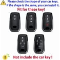 thumbnail image 2 of Key Fob Cover Compatible with Toyota Camry Highlander Land Cruiser Grand Highlander Prius 2019-2026 3/4/5/6 Button Keychain Case Holder Protector,A Keychain Gun Black, 2 of 9