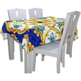 thumbnail image 4 of Coolnut 60"X90" Ornament on Italian Tiles Tablecloth Modern Practical Gift for Home Decoration Spill Proof Cloth Washable for Dinner Picnices, 4 of 6