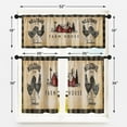 thumbnail image 5 of Rooster Kitchen Curtains Farmhouse Window Curtains Valance and Tier Set 36 Inch, Vintage Chicken Rod Pocket Short Tier Curtain for Bedroom Living Room, Rustic Small Cafe Kitchen Decor, 5 of 6