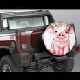 thumbnail image 2 of PISONIC Cute Pink Pigs Spare Tire Cover Weatherproof Universal Wheel Protectors for RV Camper Travel Trailer SUV Truck 14 inch, 2 of 7