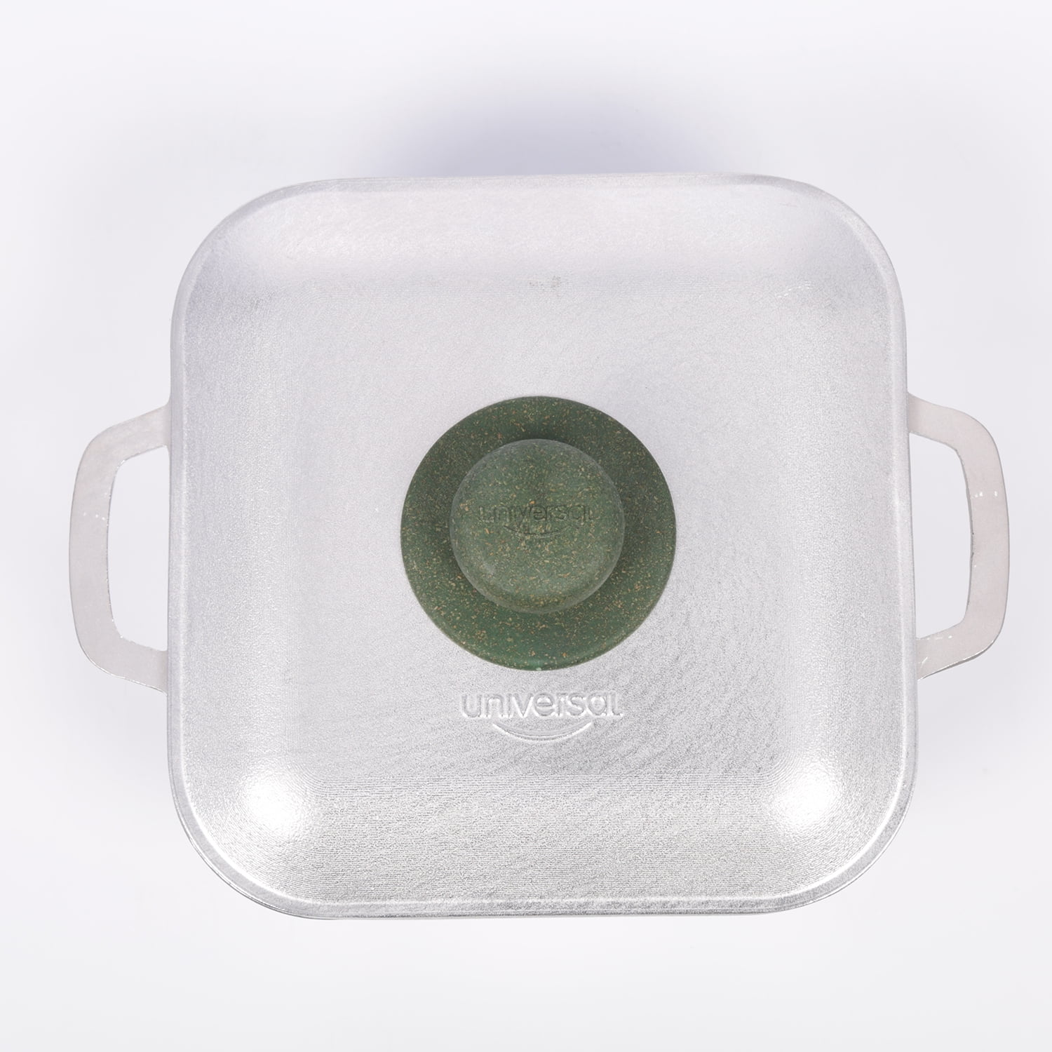 KSA Bendita 1.58qt Rust-Resistant Cast Aluminum Square Dutch Oven with Side Handles, Polished Silver