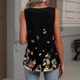 thumbnail image 6 of Kixjoy V Neck Tops for Women Sleeveless Beach Tank Tops Basic Loose Fit Pleated Shirt Fashion Casual Cozy Shirts for Women, Multicolor XXL, 6 of 6