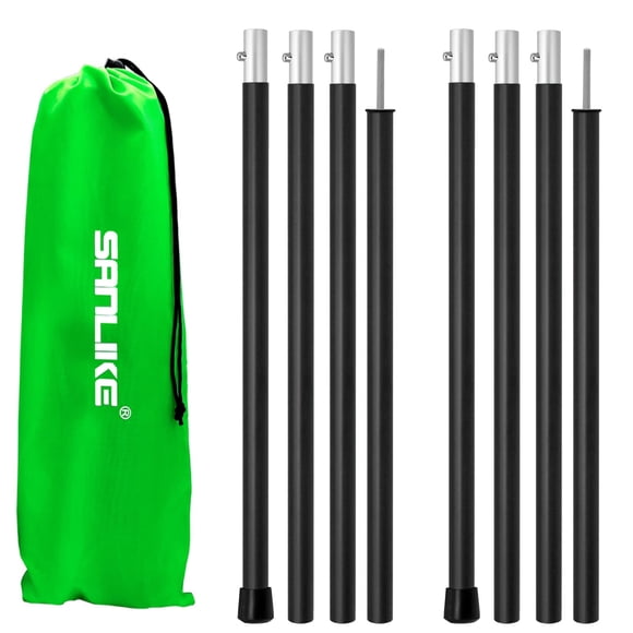 Barras de carpa de aluminio SAN LIKE para acampar con lona, 1,67 libras, 60 pulgadas