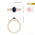 thumbnail image 5 of Angara Natural 0.85 Ct. Blue Sapphire with Diamond Halo Ring in 14K Rose Gold for Women (Ring Size: 12), 5 of 10