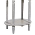 thumbnail image 6 of DecMode 20" x 27" Light Brown Wood Whitewashed Oval 1 Drawer Accent Table, 1-Piece, 6 of 14