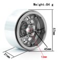 thumbnail image 2 of Yeacher Aluminum Alloy Wheel Rim Beadlock Wheel Rims Hub 4pcs Replacement for 1/10 TRX4 Axial, 2 of 7