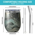 thumbnail image 5 of 12oz Stainless Steel Insulated Wine Tumbler with Lid and Straw – Double Wall Vacuum Mug for Hot & Cold Drinks, 304 Steel Interior, Sweat-Free Design, 5 of 5