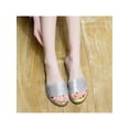 thumbnail image 2 of Women’s Comfortable Open-Toe Sandals Studded Diamante & Sparkly Diamond Design - Solid Color Options Summer Flat Slide, 2 of 6