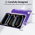 thumbnail image 5 of Allytechgroup for iPad Pro 11 Inch Clear Case 2024 (M4), [Built-in Pencil Holder] Anti Yellowing Slim Lightweight Shockproof Protective Back Cover for iPad Pro 11 2024 Women Men, Purple, 5 of 7