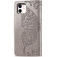 thumbnail image 4 of Compatible with iPhone 11 Case Glitter Bling with Card Holder and Stand Leather Flip Wallet Diamond Butterfly Shockproof Protective Case for iPhone 11 6.1 Inch Crystal Grey, 4 of 14