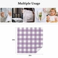 thumbnail image 4 of Purple Checkered Cloth Napkins, Farmhouse White Buffalo Plaid Washable and Reusable Dinner Napkins Set of 8, Table Napkin for Kitchen Party Birthday Wedding Hotel Housewarming 20"x20", 4 of 8
