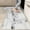 Black and White, variant on 2 Pieces Kitchen Rugs, Abstract Anti Fatigue Non Slip Foam Cushioned Brown Art Painting Modern Comfort Indoor Floor Mat Runner Rug Set for Laundry Office Sink Bathroom (17"x48"+17"x30")
