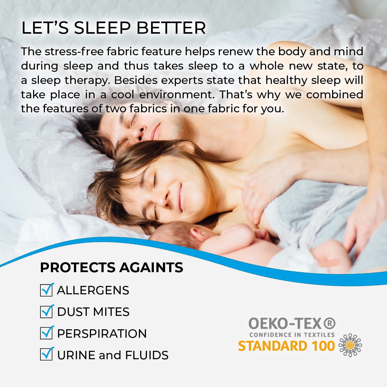 DOQU Home Cooler and Stress-Free Mattress Protector Waterproof 100%
