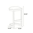 thumbnail image 2 of Manhattan Comfort Aura 28.54" Faux Leather Barstool in Blue/Polished Brass, 2 of 2