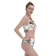 thumbnail image 4 of Daiia Flamingo Palm Trees printed 2 piece Swimsuit Bikinis for Women High Waisted Racerback Bathing Suits Summer Tummy Control Scoop Neck Swimwear-XX-Large, 4 of 8