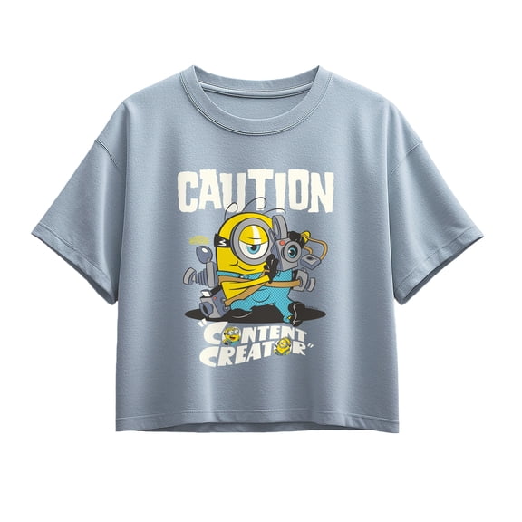 Minions 3 - Caution Content Creator - Youth Girls Boxy T-Shirt