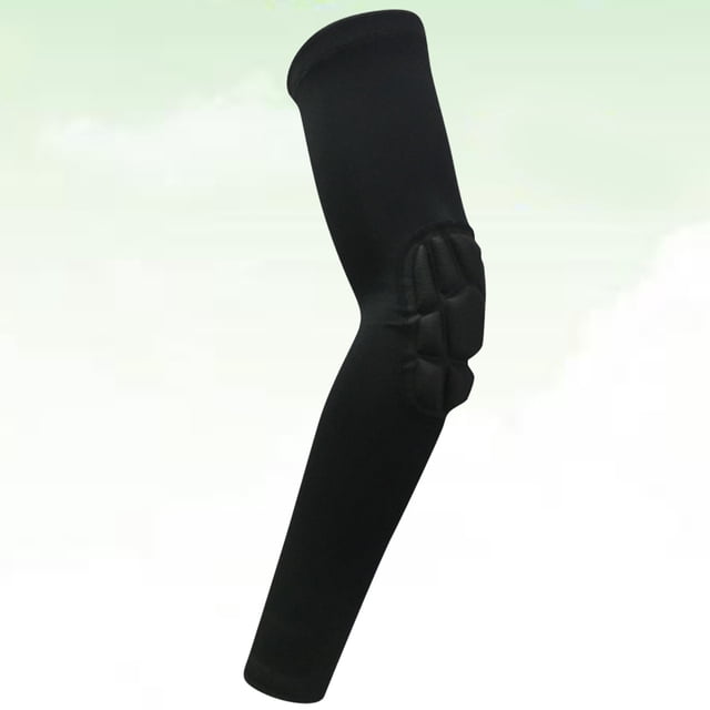 BRIGHTFUFU 1Ud Manga Deportiva Para Protección De Codo En Negro Material Premium