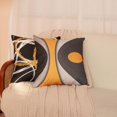 thumbnail image 4 of Set of 4 Throw Pillow Covers Modern Abstract Yellow Stripes Gray Black White Acrylic Bold Grey Decorative Pillow Cases for Home Decor Square 18x18 Inches Add a Pop of Color, 4 of 6