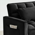 thumbnail image 2 of Newest Multi-Functional Sofa Bed Chair,Black Convertible Recliner for Small Spaces, Adjustable Backrest, Compact Sleeper for Studio Apartments, 2 of 7