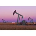 thumbnail image 2 of Oil Pump Jacks On Canadian Prairie At Dusk  Carlyle  Saskatchewan Poster Print, 2 of 2