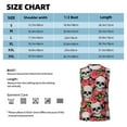 thumbnail image 6 of Kdxio Skull and Roses for Men's Muscle T-shirt,Sleeveless for Workout Running Athletic Gym Lounge Casual, 6 of 7