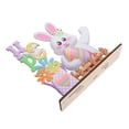 thumbnail image 5 of OFFIGAM Easter Wooden Decoration Sign with Multi-Color Bunny and Figurines for Spring Holiday Tabletop Decor, 5 of 11