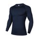 thumbnail image 2 of pstuiky Camisas de manga larga abrigadas para hombre, Camiseta deportiva de manga larga con cuello redondo, aislamiento y alta elasticidad para hombre, color liso, para fitness camisetas de hombre s, 2 of 3