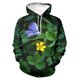 thumbnail image 3 of Sudadera con capucha con estampado de tréboles de la suerte y plantas para hombre, ropa con estampado de hierba y flores en 3D, novedad en sudaderas con capucha, moda Harajuku y2k, 3 of 5