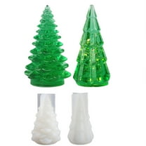 PEIBang Christmas Tree Mold with LED Lights for Epoxy Resin Craft,Home Holiday Decoration