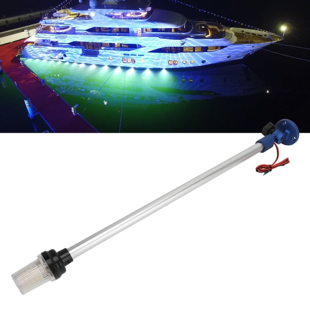 Anchor Light, 24 Inches LED All Round Stern Light With Aluminum Alloy Rotatable Base, 3 Nautical Mile Bimini Top Lights For Pontoon And Fishing Boat