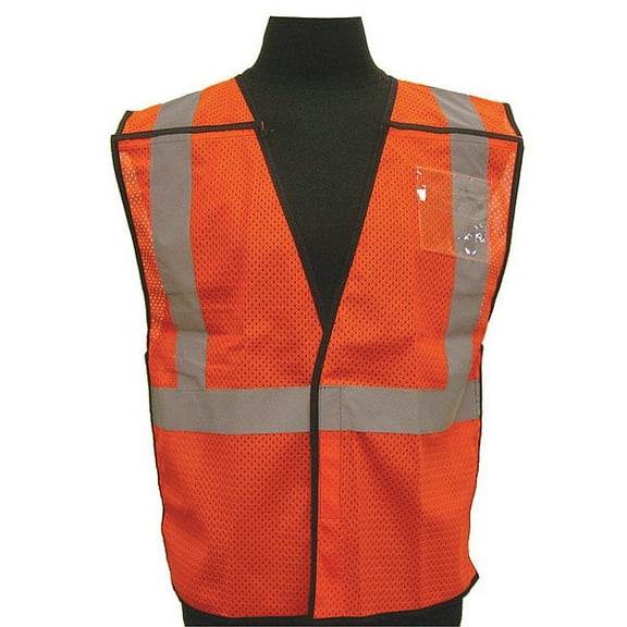Kishigo 4XL/5XL Class 2 High Visibility Vest, Orange 1806-4X-5X
