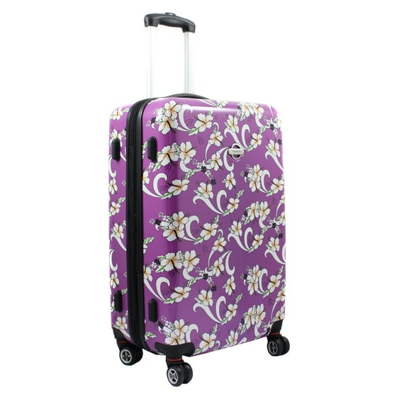 ecWorld Tropical Flower 3Piece Expandable Hardside Spinner Luggage