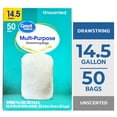 thumbnail image 4 of Mainstays Kitchen Trash Can, 13.2 Gallon Plastic Step Garbage Bin with Lid with Trash Bag, 4 of 4