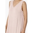 thumbnail image 5 of Women's PLUS Essentials Luxe Jersey Tunic V-Neck Relaxed Fit Sleeveless Top, 5 of 7
