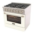 thumbnail image 6 of Kucht Professional 36" Modern Stainless Steel Propane Gas Range in White/Silver, 6 of 11