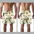 thumbnail image 3 of luoweisi Men's Beach Shorts Quick Dry Swim Trunks with Mesh Lining Daisy 2XL, 3 of 5