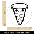 thumbnail image 2 of Cute Kawaii Pepperoni Pizza Self-Inking Rubber Stamp Ink Stamper - Red Ink - Mini 1/2 Inch, 2 of 7