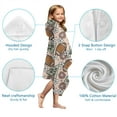 thumbnail image 7 of Light Pink Football and Flowers Pattern Hooded Bath Towel，50"x30" for Ages 3 To 12 Kids, Quick Dry Lightweight Soft Microfiber Hood Beach Towel Cover Up for Kids, 7 of 7