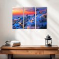 thumbnail image 2 of Elephant Stock Santorini Lights Wall Art - Horizontal Multi Panel Canvas - Living Room Wall Decor - Beach Multi Panel - Blue And Orange Decor - 23" x 14", 2 of 4
