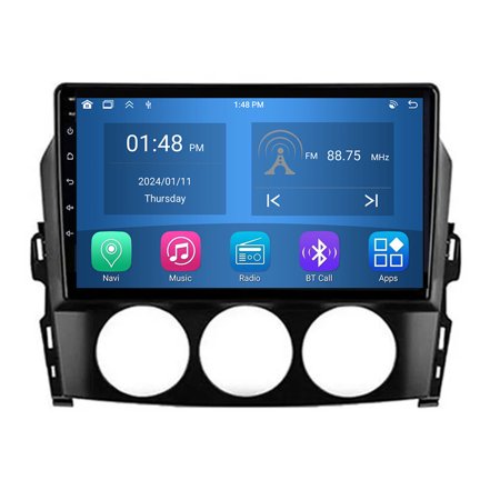 RoverOne 4+64GB Car Stereo CarPlay GPS Navigation Bluetooth for Mazda MX-5 3 NC 2008-2015 Touch Screen Player