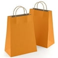 thumbnail image 1 of Pack de 25 Bolsas de Papel Kraft Naranja 8″ x 4.75″ x 10″ 150 GSM con Asas, 1 of 7