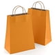 thumbnail image 1 of Pack de 25 Bolsas de Papel Kraft Naranja 8″ x 4.75″ x 10″ 150 GSM con Asas, 1 of 7