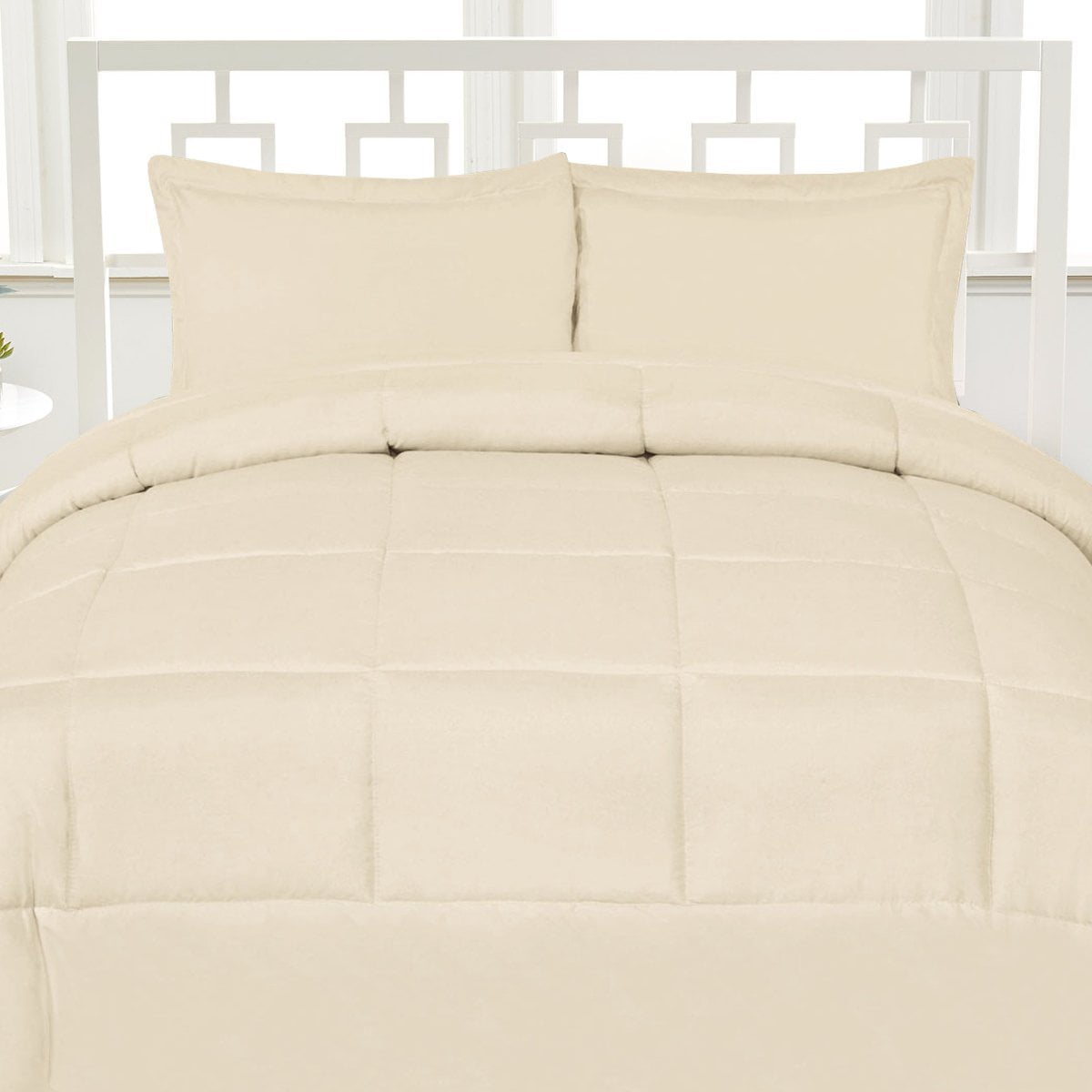 beige down comforters