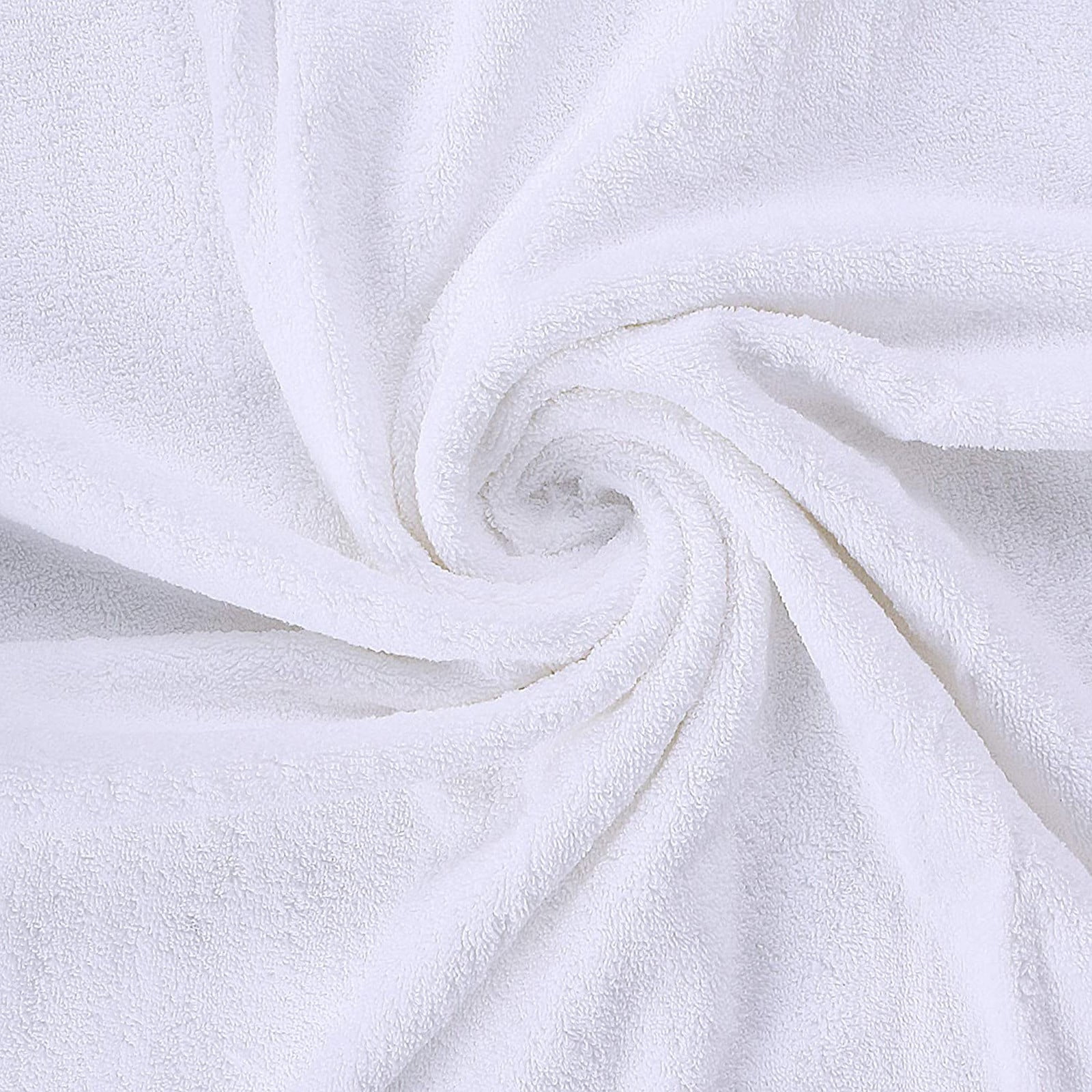 Njshnmn Bath Towels Bulk Set, White Classic Cotton Bathroom Towels - Large 15.7x27.5 Towels for Bathroom, 6 Pack