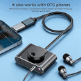 thumbnail image 4 of Tarjeta de Sonido Externa USB Puerto para Micrófono y Auriculares de 3,5 mm Convertidor de Audio Sin Controlador para Computadoras de Escritorio y Portátiles Negro-Gris, 4 of 5