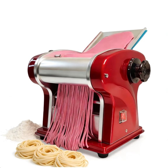 SHILINTONG Electric Pasta Maker, 2.5mm Noodle Cutter, 5kg/h Output, Stainless Steel, for Commercial & Homemade Use