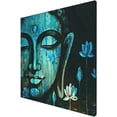 thumbnail image 5 of Buddha Wall Art Buddah Decoration Wall Decor Budha Decoration Home Meditation Room Decor Buddha Head Painting Zen Canvas Wall Art For Bedroom Livingroom Office Home Decoration 16x16inch, 5 of 6