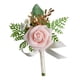 thumbnail image 5 of Boda Boutonniere Novio Boutonniere Moda Dama de honor Broche Pin para traje Rosa Boutonniere para banquete Compromiso, 5 of 9