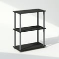 thumbnail image 4 of Furinno Turn-N-Tube 3-Tier Multipurpose Compact Display Rack, Shelving Unit, Bookcase, Black/Grey, 4 of 6