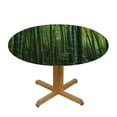 thumbnail image 3 of Orinice Bamboo Forest Round Table Cover Stain Resistant Washable Indoor Outdoor Tablecloth Kitchen Dining Wedding Parties Waterproof 100% Polyester Fiber 31-35, 3 of 8